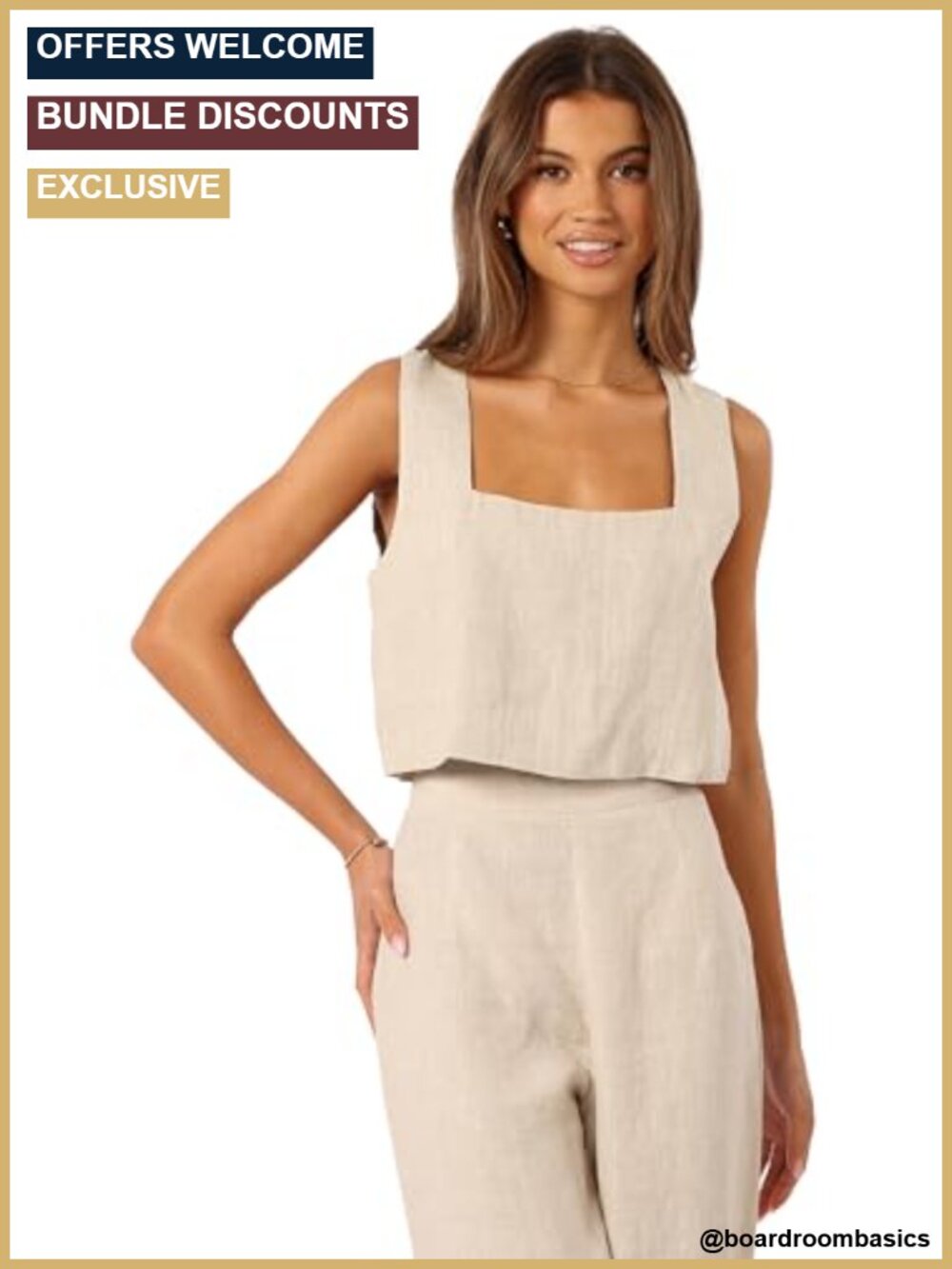 Petal & Pup Devlin Top Cropped Square Neck Tank Top